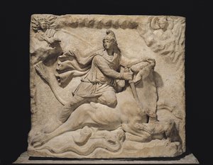 Mithras opfert den Stier, 2.-3. Jahrhundert (Marmor)