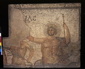 Mosaik aus dem Haus des Menander mit Zeus von Roman
