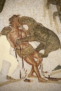 Mosaik, das die Folter eines Sträflings darstellt von Roman