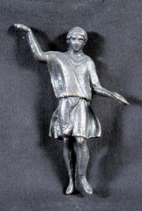 Opferstatuette aus Bronze, Privatsammlung, 2. Jahrhundert. Vermutlich von den Pilgern im Tempel des Mars. von Roman