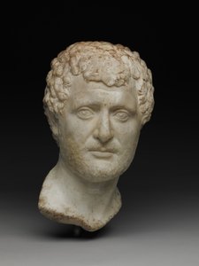 Porträtkopf eines Mannes, ca. A.D. 130-145 von Roman