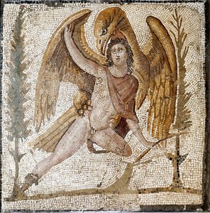 Römische Kunst: Ganymed wird von einem Adler entführt von Roman