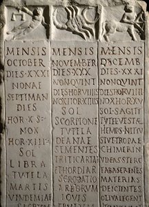 Römische Kunst: Kalender vom Marsfeld von Roman