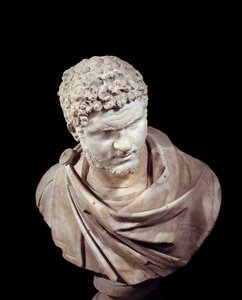 Römische Kunst: Marmorbüste von Caracalla, Kaiser von 211 bis 217 n. Chr. von Roman