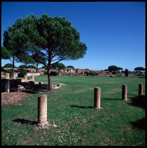 Römische Kunst: Ansicht der Ruinen des Campo della Magna Mater, Region IV
