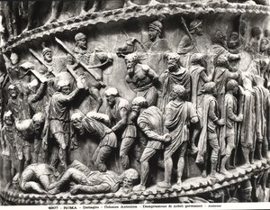 Die Enthauptung deutscher Adliger, Detail von der Säule des Marcus Aurelius von Roman