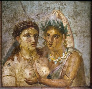 Der Satyr und die Mänade - Satyr und Mänade - Pompeji - Casa di Cecilio Giocondo - Satiro und Mänade - Cabinetto segreto von Roman
