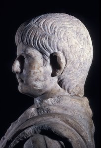 Togastatue des jungen Nero, Seitenansicht des Kopfes, ca. 50 n. Chr. (Detail)