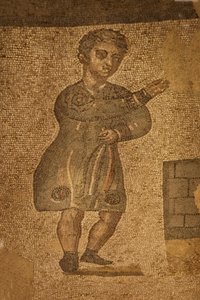 Zwei Apsidenraum, Bodenmosaik, Villa Romana del Casale, Piazza Armerina, Sizilien, Italien (Foto) von Roman