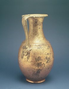 Weinkrug mit dekorativem Griff, vom römischen Standort in Newstead, Melrose, spätes 1. Jahrhundert n. Chr. von Roman