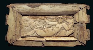 Gerahmte Plakette mit einer weiblichen Figur, aus Ägypten, spätes 3. bis frühes 4. Jahrhundert n. Chr. von Roman Period Egyptian