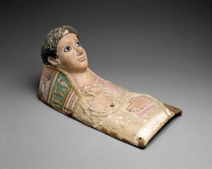 Gips-Porträtmaske eines Jugendlichen, ca. 140–190 n. Chr. von Roman Period Egyptian