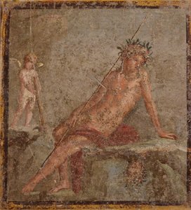 Narziss, 1. Hälfte 1. Jahrhundert n. Chr. von Roman Pompeian wall painting.