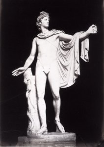 Apollo Belvedere, Kopie eines griechischen Originals aus dem 4. Jahrhundert v. Chr., vor der Entfernung früherer Restaurierungen von Roman Roman