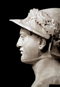 Büste von Pyrrhus I. (oder Pyrrhos) König von Epirus von 306 bis 272 v. Chr. Aus Ercolano (Herculaneum). Nach einem Original von 290 v. Chr. Neapel, Museo Archeologico Nazionale