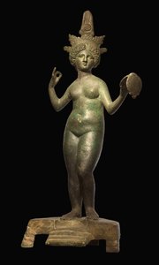 Komm zum Spiegel. Bronzeskulptur, Libanon, römische Ära. Musée de La Castre, Cannes