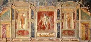 Fresko mit Wanddekoration, aus dem Haus des Meleagros, Pompeji (UNESCO-Welterbeliste) von Roman Roman