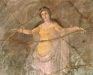Italien, Region Kampanien, Provinz Neapel, Pompeji, Haus des Priesters Amandus, Fresko, das Andromeda darstellt