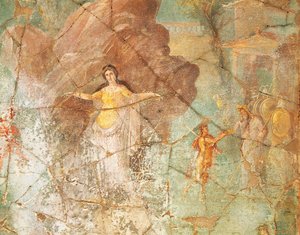 Perseus und Andromeda, Fresko aus dem Haus des Priesters Amandus, Pompeji von Roman Roman