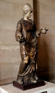Römische Antike: Statue der Minerva mit Eule von Roman Roman