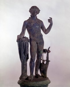 Römische Kunst: Statue des Apollo aus Bronze. Museum der Römischen Altertümer in Rom von Roman Roman