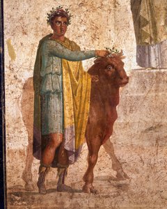 Römische Zivilisation, Fresko, das Jason und Pelias darstellt. Aus Pompeji von Roman Roman
