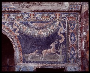 Wandmosaiken des Nymphäums des Casa di Nettuno e Anfitrite, Standort Herculaneum, 5. Jahrhundert v. Chr. - 1. Jahrhundert n. Chr. von Roman Roman