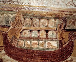 Die Arche Noah (Fresko der Decke) von Romanesque