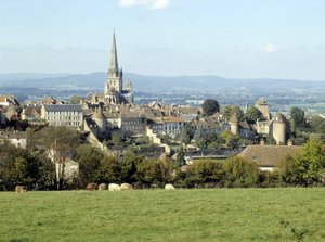 Ansicht der Stadt Autun und der Kathedrale Saint Lazare von Romanesque