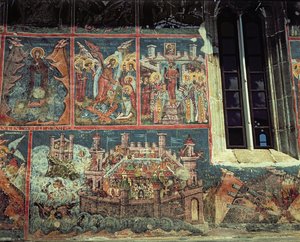 Belagerung von Konstantinopel durch Sultan Mehmet II (1432-81) im Jahr 1453 von Romanian School