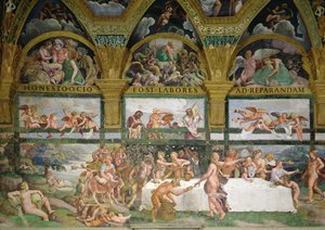 Kammer von Amor und Psyche, Vorbereitungen für das Bankett der Götter zur Hochzeit von Amor und Psyche