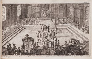 Eine Szene am königlichen Hof von Zar Alexei Michailowitsch, 1677 von Romeyn de Hooghe