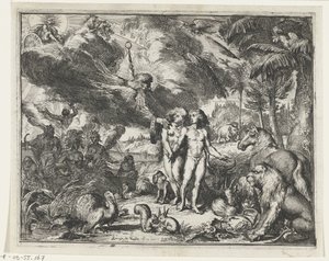 Adam und Eva im Paradies von Romeyn de Hooghe