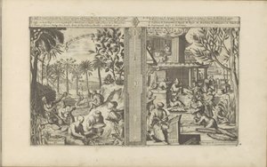 Getränke in Ostindien; Lackarbeiten und Papier aus China (Thee, Cha en Palmiten) (Les Indes Orientales et Occidentales et autres lieux)
