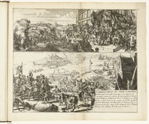 Zwei Darstellungen der Belagerung von Antwerpen durch den Herzog von Parma, 1584-1585 (Serie: Kriege in Flandern)