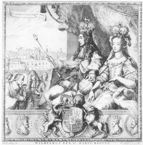 Wilhelm III. (1650-1702) und Maria II. (1662-94), gestochen vom Künstler, um 1690