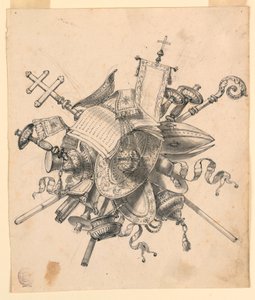 Trophäe mit kirchlichen Objekten, 1830–1850 von Romolo Achille Liverani