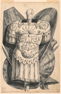 Trophäe mit Waffen, 1830–1850 von Romolo Achille Liverani