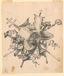 Trophäe mit kirchlichen Gegenständen von Romolo Achille Liverani