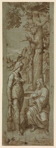 Christus und die Frau von Samaria von Romulo Cincinnato