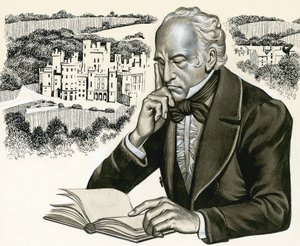 Unbekannter Autor mit Haus im Hintergrund von Ron Embleton