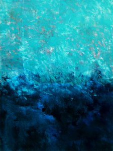Tiefblaue Abstraktion von Ron Halfant