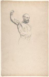 Bärtige, barbusige männliche Figur, Studie für "Der Pferdemarkt" von Rosa Bonheur