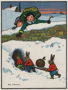 Weihnachtsessen der Kaninchen von Rosa Clementina Petherick