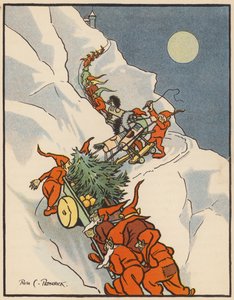 Die Rotkappen-Zwerge liefern den Weihnachtsbaum