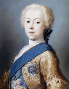 Porträt von Prinz Charles Edward Stuart, Brustbild, im Profil nach links von Rosalba Giovanna Carriera