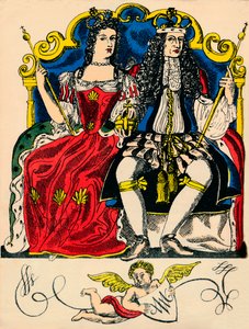Wilhelm III. und Maria II., König und Königin von Großbritannien und Irland ab 1688, 1932 von Rosalind Thornycroft