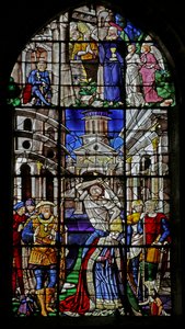 Fenster mit Darstellung der Hinrichtung des Heiligen Dionysius, 1530-40