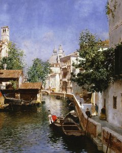 Eine venezianische Kanalszene
