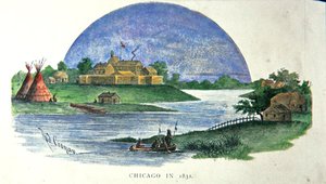 Chicago im Jahr 1831 von Rudolf (after) Cronau